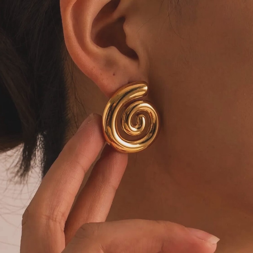 Spiral Stainless Steel Earrings